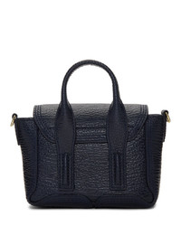 dunkelblaue Satchel-Tasche aus Leder von 3.1 Phillip Lim