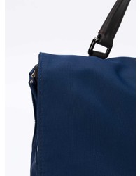 dunkelblaue Satchel-Tasche aus Segeltuch von Zanellato