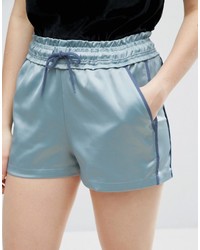 dunkelblaue Satinshorts von Asos