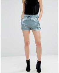 dunkelblaue Satinshorts von Asos