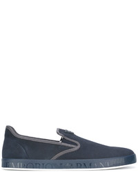 dunkelblaue Schuhe aus Leder von Emporio Armani