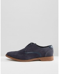 dunkelblaue Schuhe aus Leder von Asos