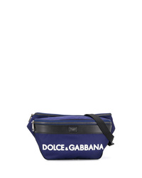 dunkelblaue Segeltuch Bauchtasche von Dolce & Gabbana