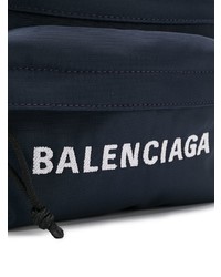 dunkelblaue Segeltuch Bauchtasche von Balenciaga