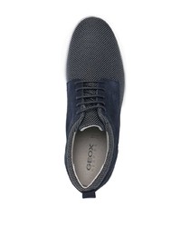 dunkelblaue Segeltuch Derby Schuhe von Geox
