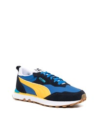 dunkelblaue Segeltuch niedrige Sneakers mit Blumenmuster von Puma