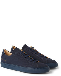 dunkelblaue Segeltuch niedrige Sneakers von Common Projects