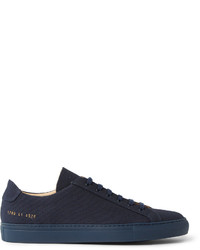 dunkelblaue Segeltuch niedrige Sneakers von Common Projects