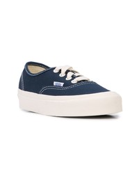 dunkelblaue Segeltuch niedrige Sneakers von Vans