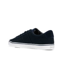 dunkelblaue Segeltuch niedrige Sneakers von Polo Ralph Lauren