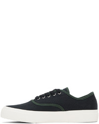 dunkelblaue Segeltuch niedrige Sneakers von Ps By Paul Smith