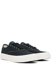 dunkelblaue Segeltuch niedrige Sneakers von Ps By Paul Smith