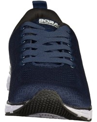 dunkelblaue Segeltuch niedrige Sneakers von BORAS