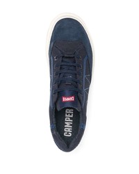 dunkelblaue Segeltuch niedrige Sneakers von Camper