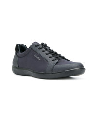 dunkelblaue Segeltuch niedrige Sneakers von Calvin Klein 205W39nyc