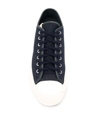 dunkelblaue Segeltuch niedrige Sneakers von VISVIM