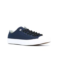 dunkelblaue Segeltuch niedrige Sneakers von Converse