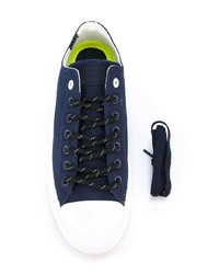 dunkelblaue Segeltuch niedrige Sneakers von Converse