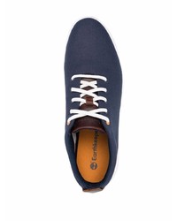 dunkelblaue Segeltuch niedrige Sneakers von Timberland