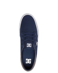 dunkelblaue Segeltuch niedrige Sneakers von DC Shoes