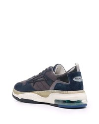 dunkelblaue Segeltuch niedrige Sneakers von Premiata