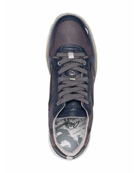 dunkelblaue Segeltuch niedrige Sneakers von Premiata