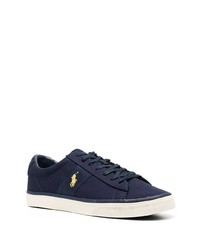 dunkelblaue Segeltuch niedrige Sneakers von Polo Ralph Lauren