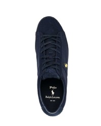 dunkelblaue Segeltuch niedrige Sneakers von Polo Ralph Lauren