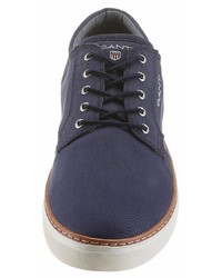 dunkelblaue Segeltuch niedrige Sneakers von Gant Footwear