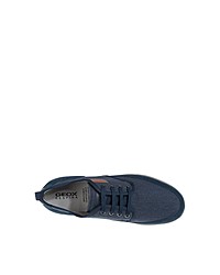 dunkelblaue Segeltuch niedrige Sneakers von Geox