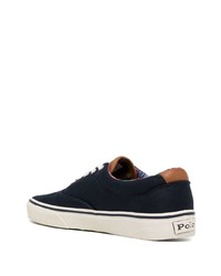 dunkelblaue Segeltuch niedrige Sneakers von Polo Ralph Lauren