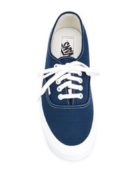 dunkelblaue Segeltuch niedrige Sneakers von Vans