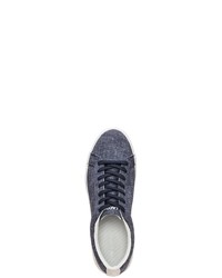 dunkelblaue Segeltuch niedrige Sneakers von Lacoste