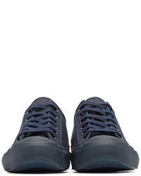 dunkelblaue Segeltuch niedrige Sneakers von Studio Nicholson