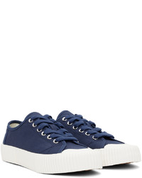 dunkelblaue Segeltuch niedrige Sneakers von Ps By Paul Smith