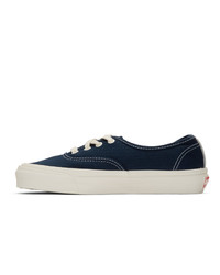 dunkelblaue Segeltuch niedrige Sneakers von Vans