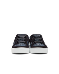 dunkelblaue Segeltuch niedrige Sneakers von Etro