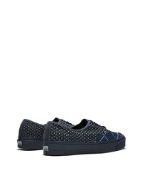 dunkelblaue Segeltuch niedrige Sneakers von Vans