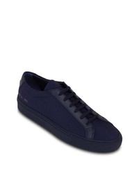 dunkelblaue Segeltuch niedrige Sneakers von Common Projects