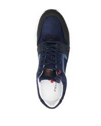 dunkelblaue Segeltuch niedrige Sneakers von Peuterey