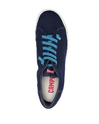 dunkelblaue Segeltuch niedrige Sneakers von Camper