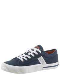 dunkelblaue Segeltuch niedrige Sneakers von Replay