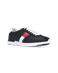 dunkelblaue Segeltuch niedrige Sneakers von Tommy Hilfiger