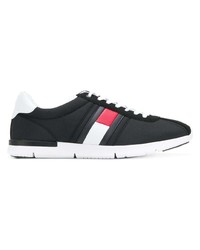 dunkelblaue Segeltuch niedrige Sneakers von Tommy Hilfiger