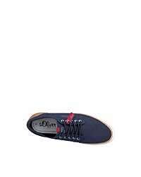 dunkelblaue Segeltuch niedrige Sneakers von s.Oliver