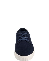 dunkelblaue Segeltuch niedrige Sneakers von Toms