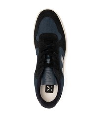 dunkelblaue Segeltuch niedrige Sneakers von Veja