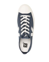 dunkelblaue Segeltuch niedrige Sneakers von Veja