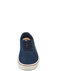 dunkelblaue Segeltuch niedrige Sneakers von Wrangler