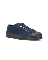 dunkelblaue Segeltuch niedrige Sneakers von Stutterheim